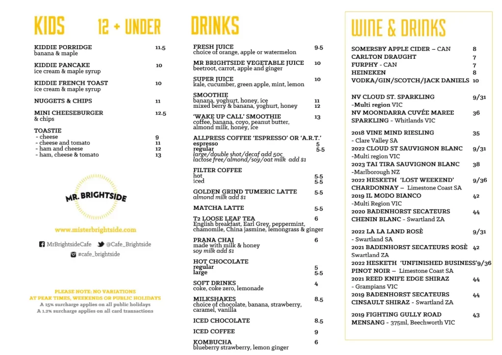 Mr Brightside Cafe Menu Pg 02